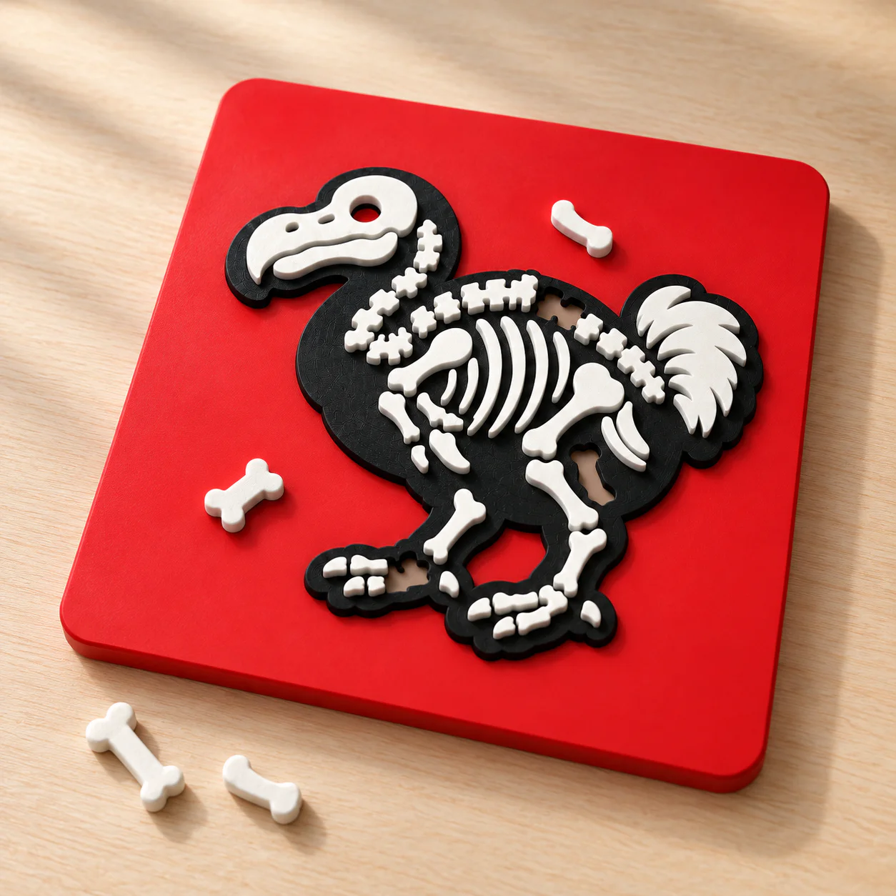 Dodo Kuşu 33 parçalı tarih öncesi puzzle masaüstü sunum görseli